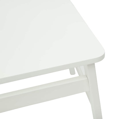 vidaXL Esszimmerstuhl 2 pcs Weiß 43 x 44,5 x 77 cm Massives Gummiholz