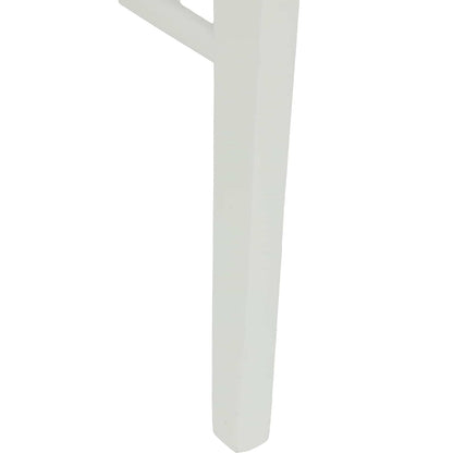 vidaXL Esszimmerstuhl 2 pcs Weiß 43 x 44,5 x 77 cm Massives Gummiholz