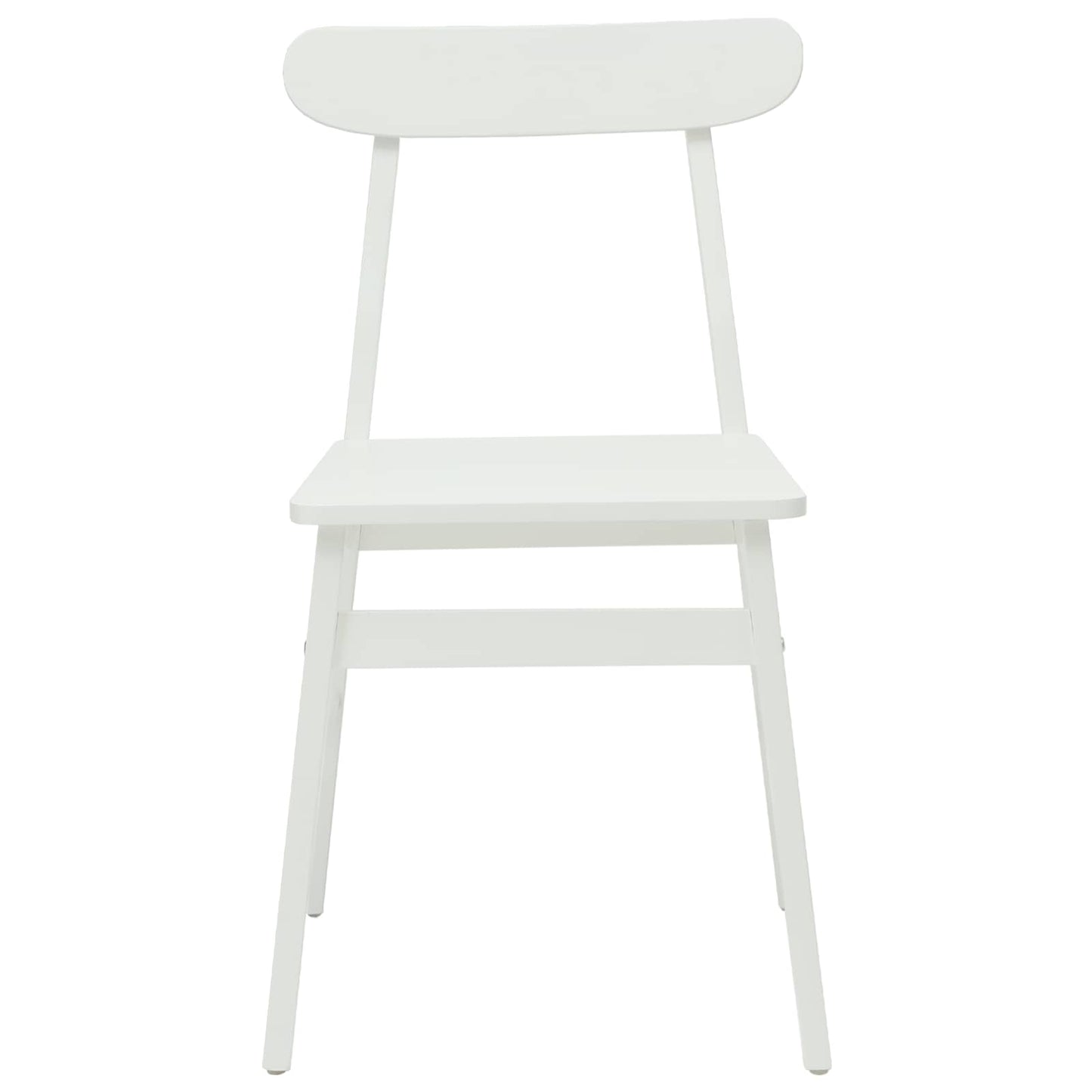 vidaXL Esszimmerstuhl 2 pcs Weiß 43 x 44,5 x 77 cm Massives Gummiholz