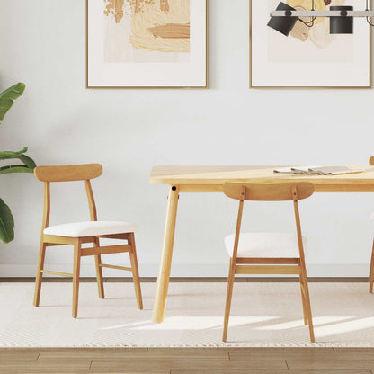 Esszimmerstuhl 2 pcs Natürlich und hell Massives Gummiholz