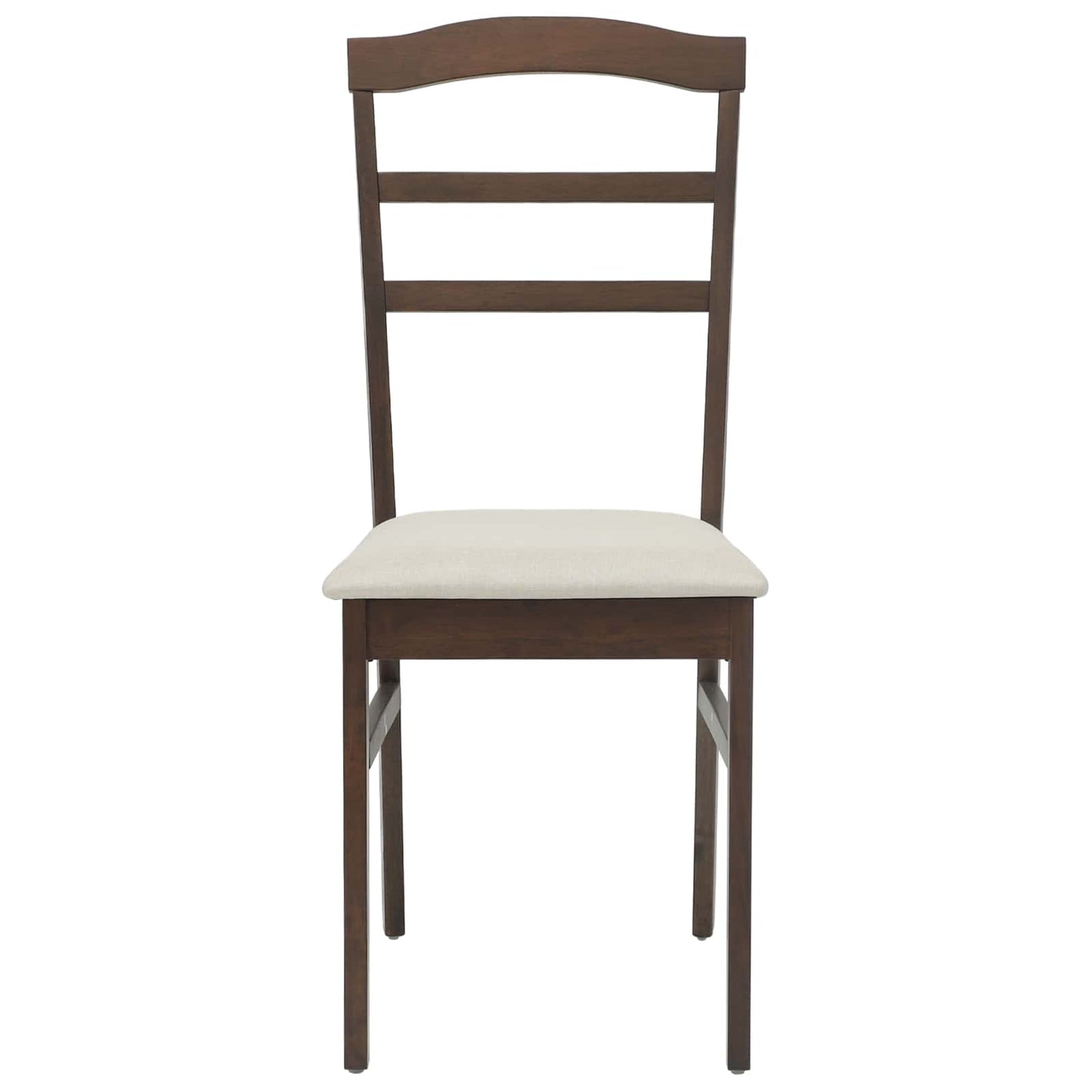 Esszimmerstuhl 2 pcs Hellbraun und hell Massives Gummiholz