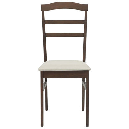 Esszimmerstuhl 2 pcs Hellbraun und hell Massives Gummiholz