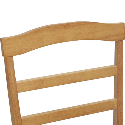 vidaXL Esszimmerstuhl 2 pcs Natur Massives Gummiholz