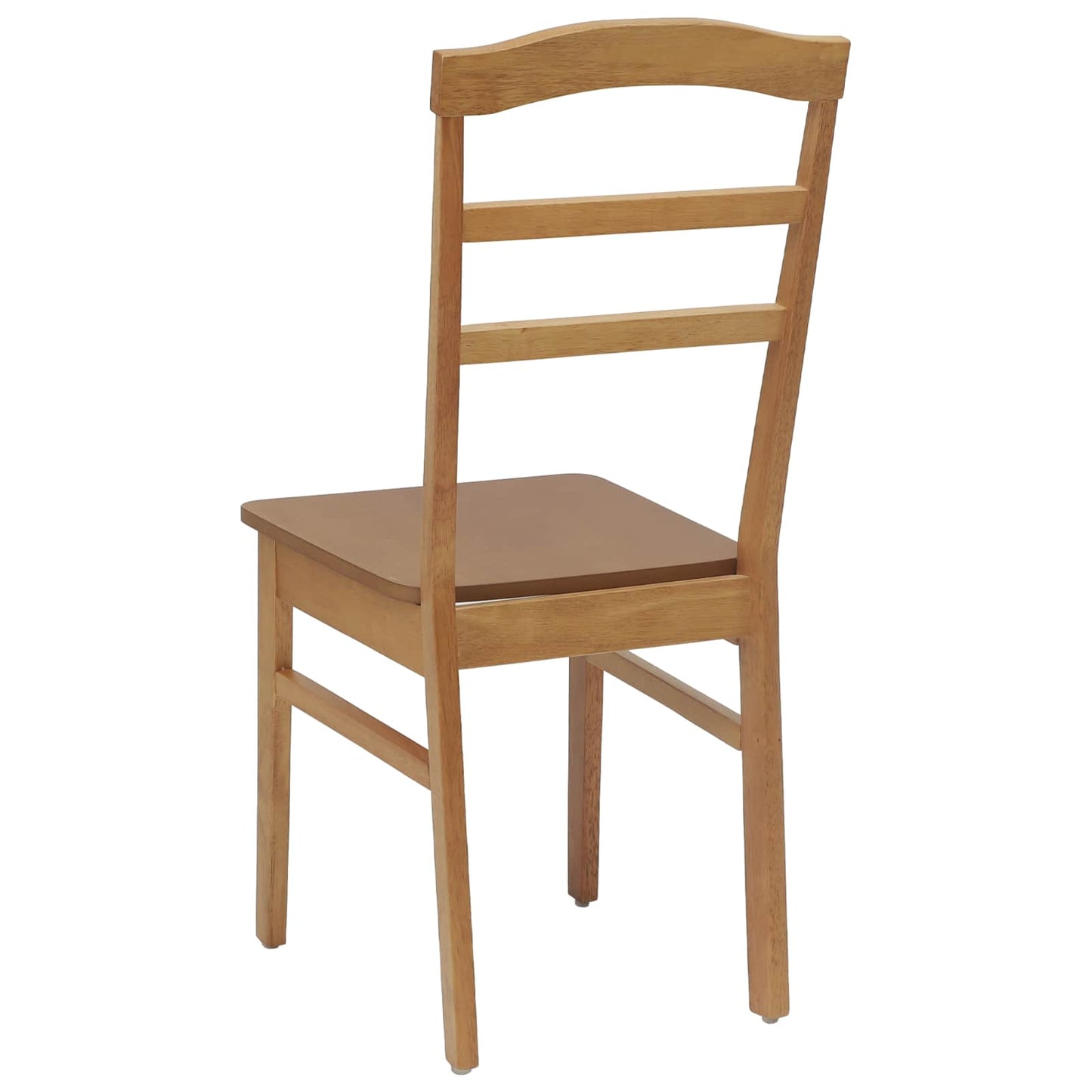 vidaXL Esszimmerstuhl 2 pcs Natur Massives Gummiholz