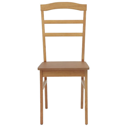 vidaXL Esszimmerstuhl 2 pcs Natur Massives Gummiholz