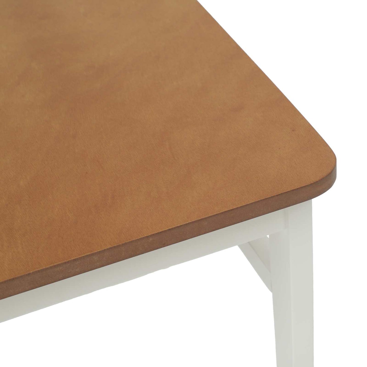 vidaXL Chaise de salle à manger 2 pcs Blanc et naturel Bois d'hévéa massif