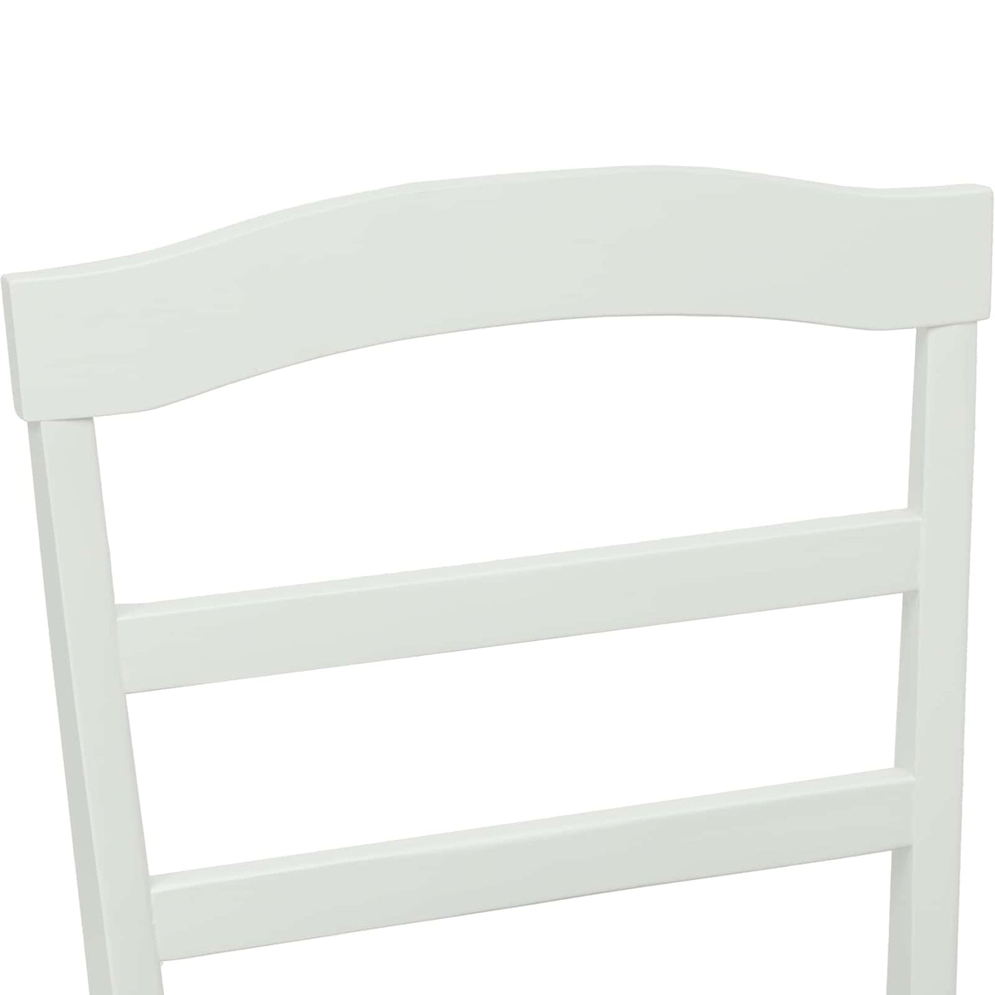 vidaXL Esszimmerstuhl 2 pcs Weiß Massives Gummiholz
