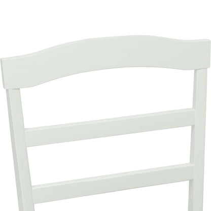 vidaXL Esszimmerstuhl 2 pcs Weiß Massives Gummiholz