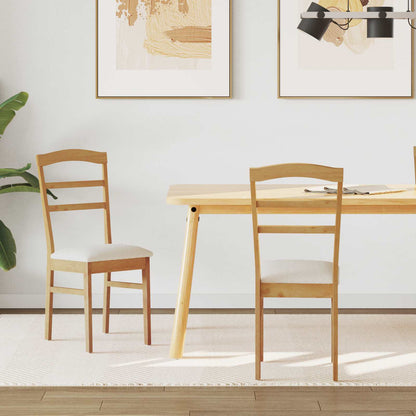 Esszimmerstuhl 2 pcs Natürlich und hell Massives Gummiholz