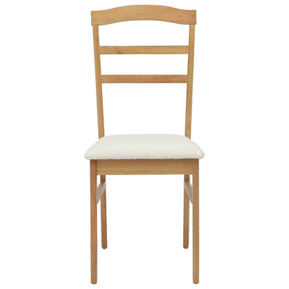 Esszimmerstuhl 2 pcs Natürlich und hell Massives Gummiholz