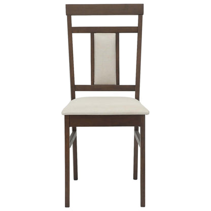 Esszimmerstuhl 2 pcs Hellbraun und hell Massives Gummiholz