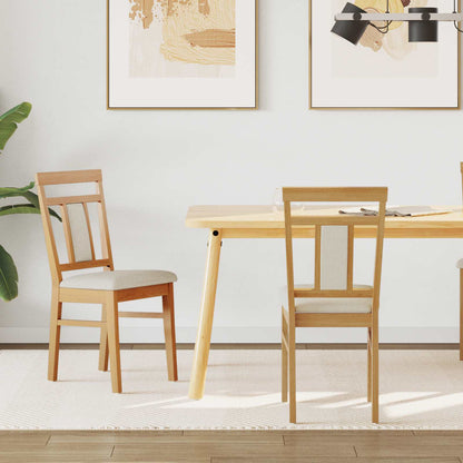 Esszimmerstuhl 2 pcs Natürlich und hell Massives Gummiholz