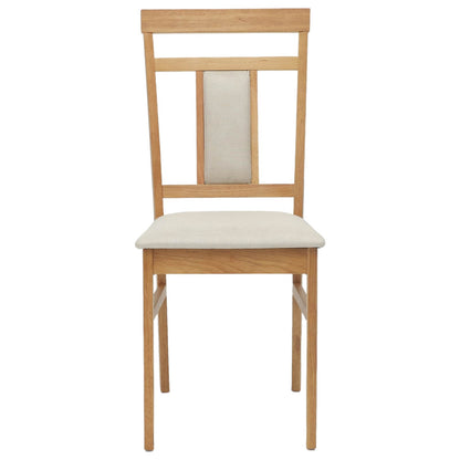 Esszimmerstuhl 2 pcs Natürlich und hell Massives Gummiholz