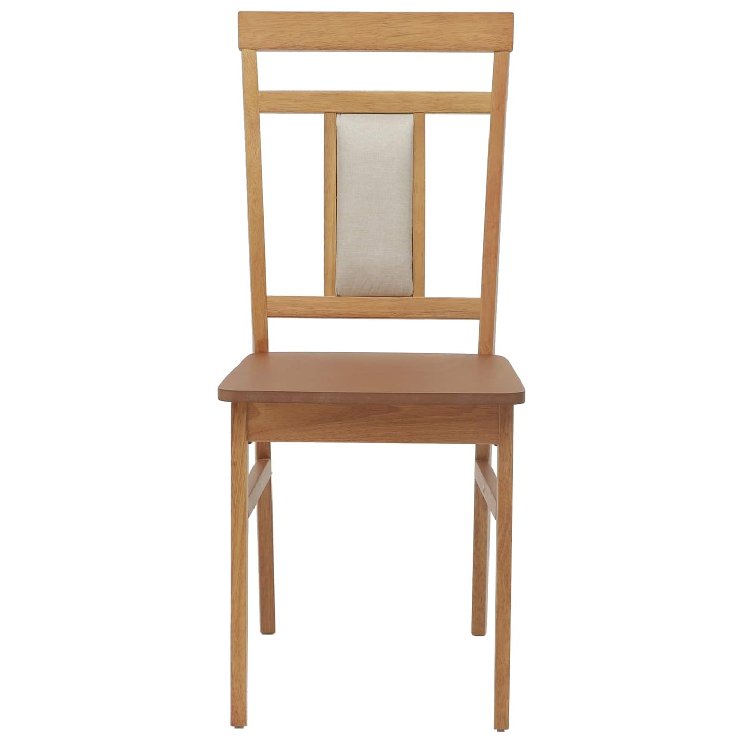 Esszimmerstuhl 2 pcs Natur Massives Gummiholz