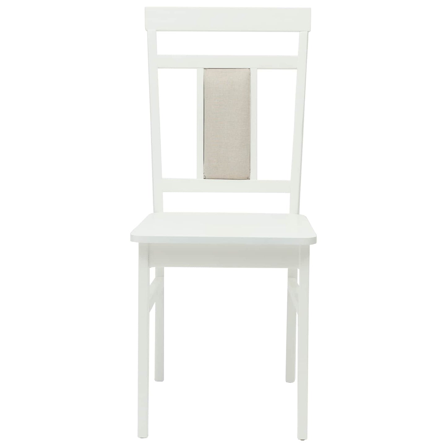 Esszimmerstuhl 2 pcs Weiß Massives Gummiholz