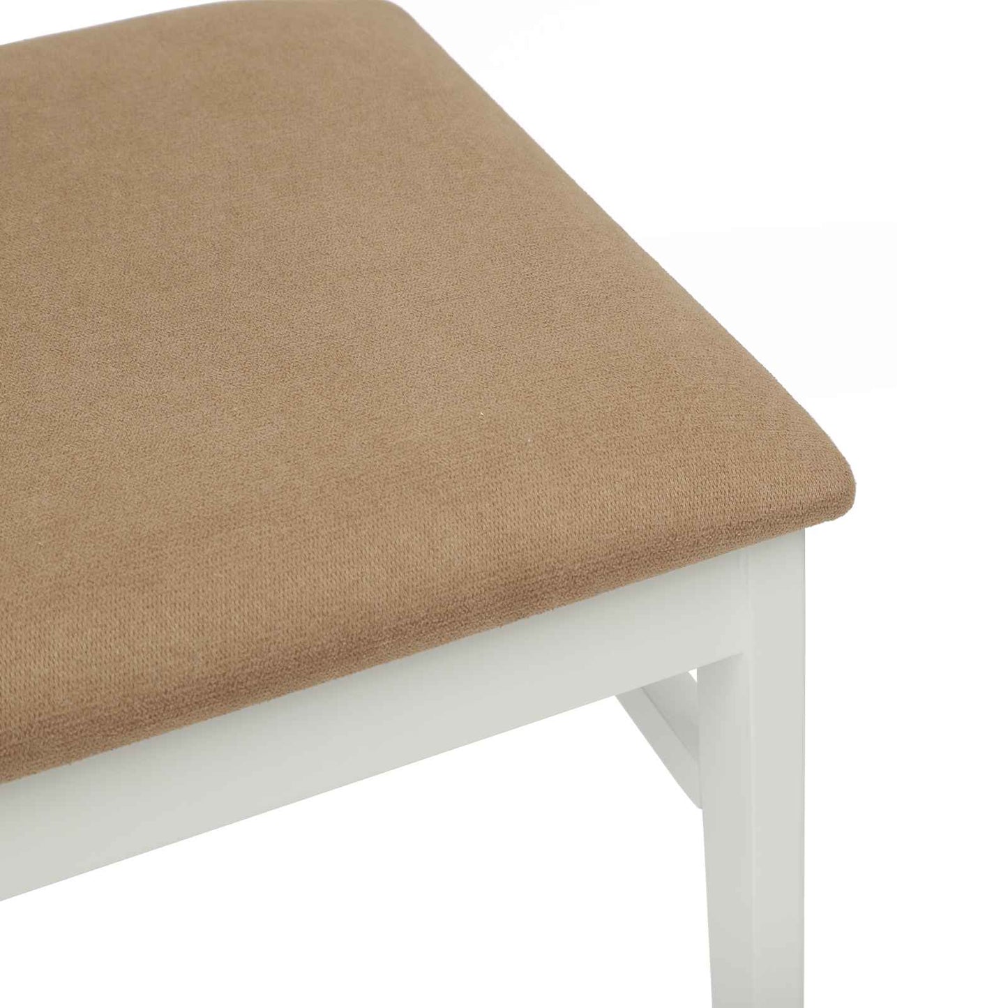 vidaXL Esszimmerstuhl 2 pcs Weiß und Braun Massives Gummiholz