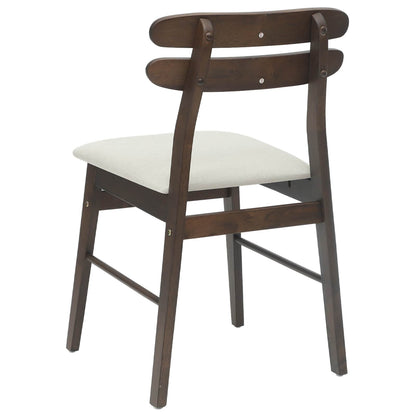 vidaXL Esszimmerstuhl 2 pcs Hellbraun und hell Massives Gummiholz