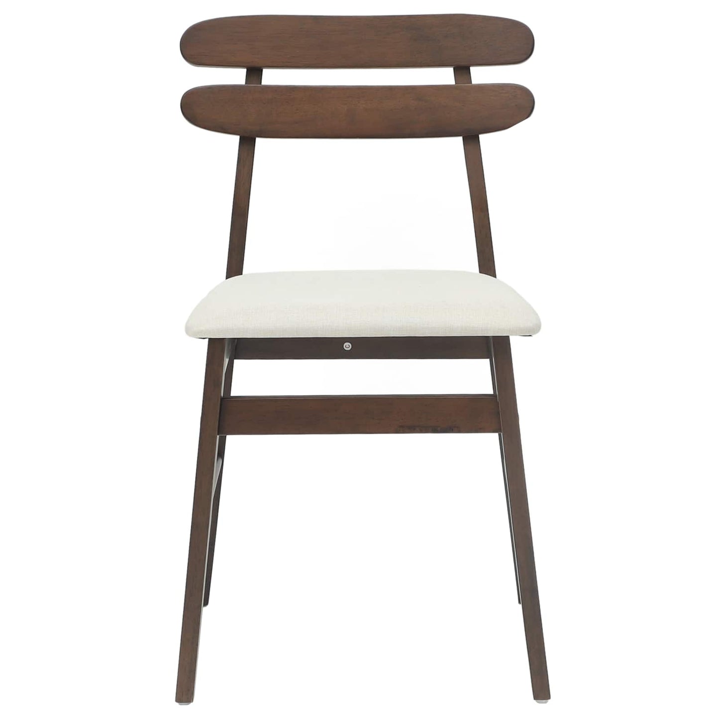 vidaXL Esszimmerstuhl 2 pcs Hellbraun und hell Massives Gummiholz