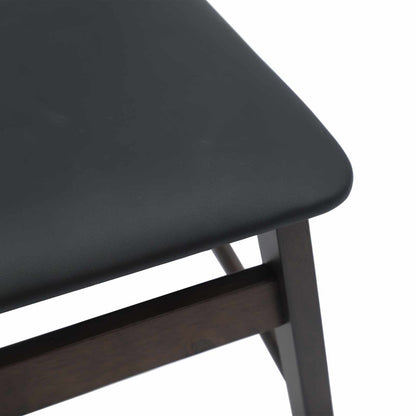 vidaXL Esszimmerstuhl 2 pcs Hellbraun und Schwarz Massives Gummiholz