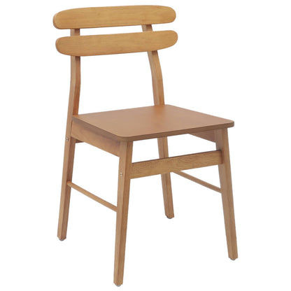 vidaXL Esszimmerstuhl 2 pcs Natur Massives Gummiholz