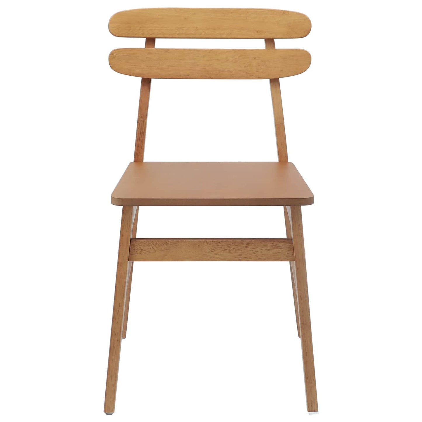 vidaXL Esszimmerstuhl 2 pcs Natur Massives Gummiholz