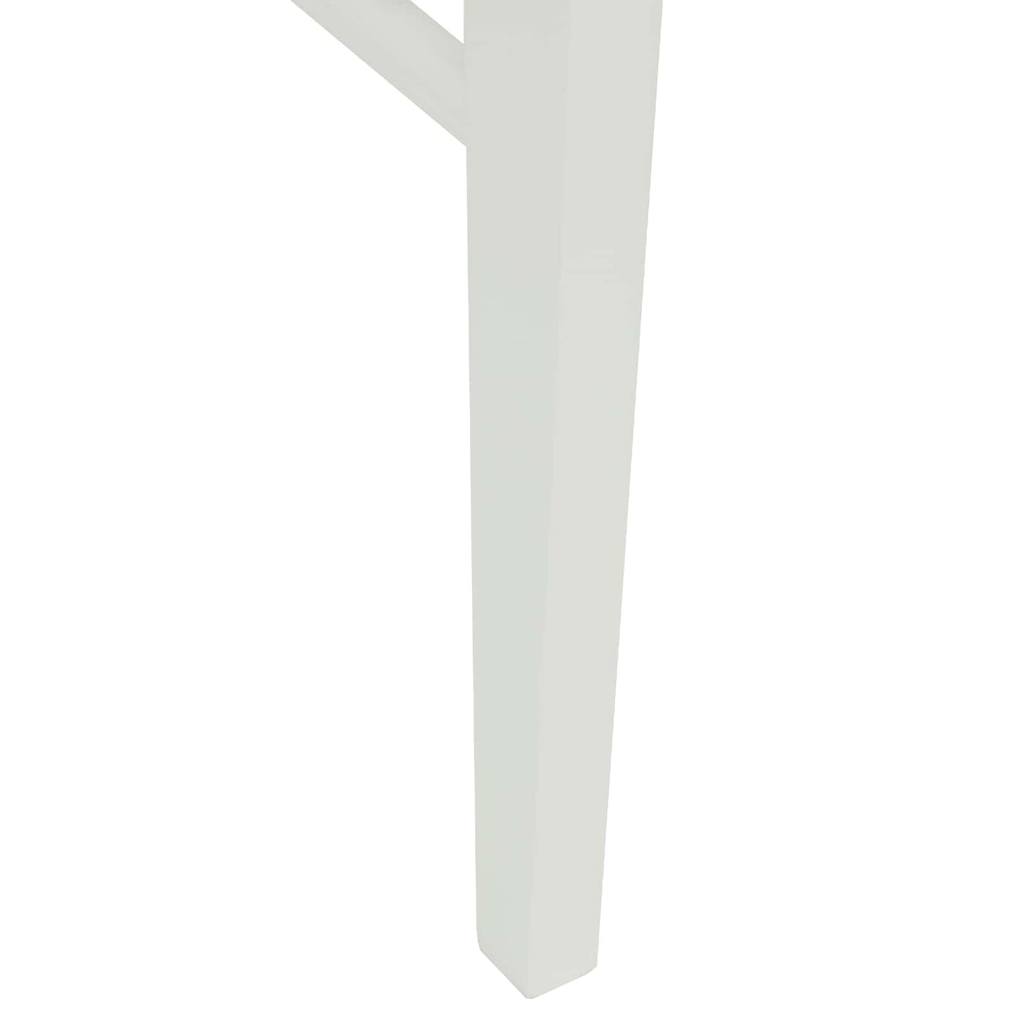 vidaXL Esszimmerstuhl 2 pcs Weiß und Natur Massives Gummiholz