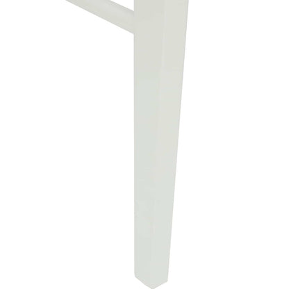 Esszimmerstuhl 2 pcs Weiß und Braun Massives Gummiholz