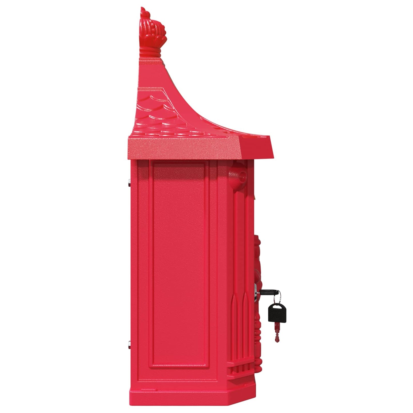 vidaXL Wandmontierter Briefkasten Rot 40,5 x 16 x 45 cm Gussaluminium