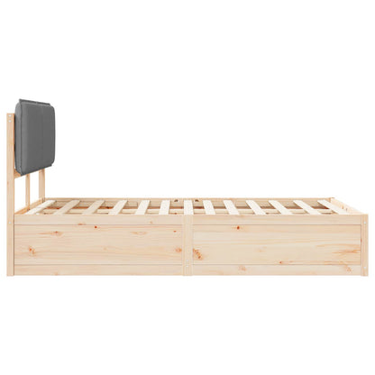 vidaXL Bettgestell mit gepolstertem Kopfteil Hellgrau 120 x 190 cm