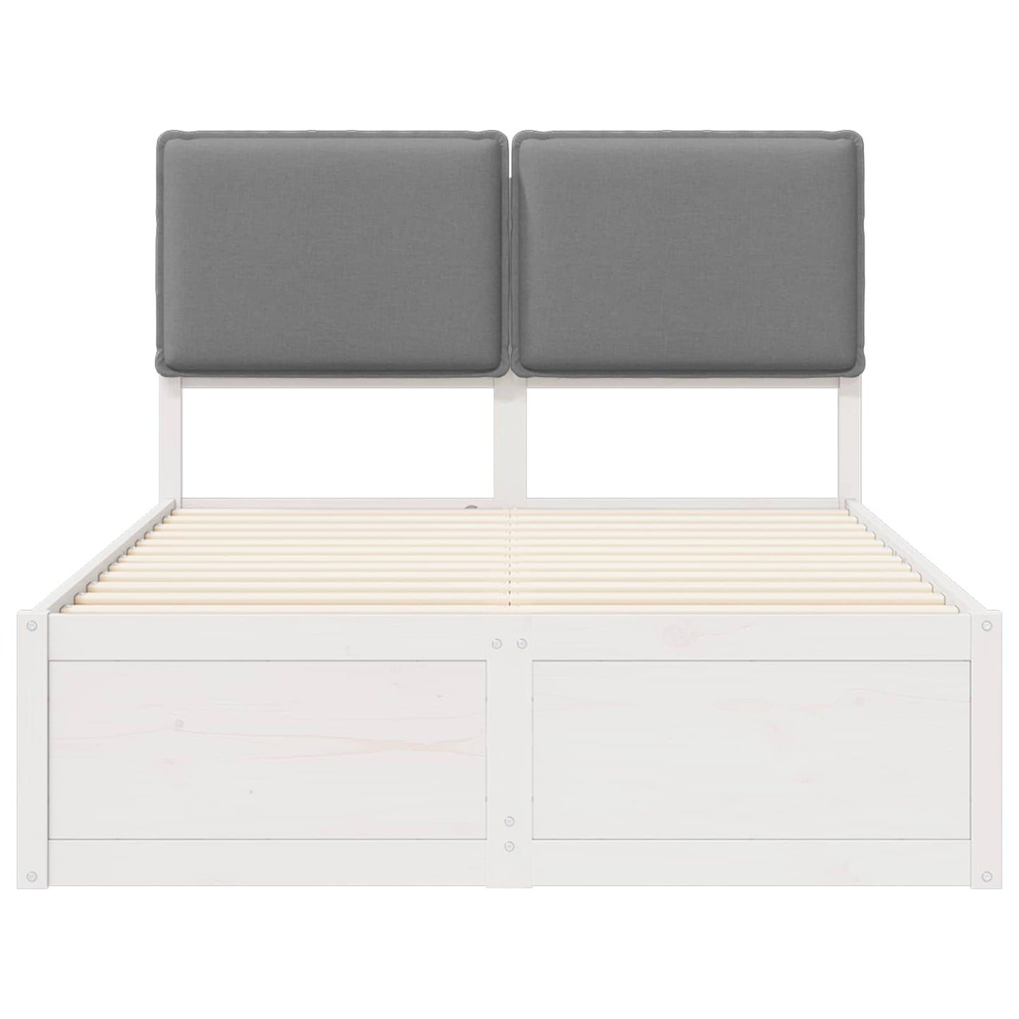 vidaXL Bettgestell mit gepolstertem Kopfteil Hellgrau 120 x 190 cm