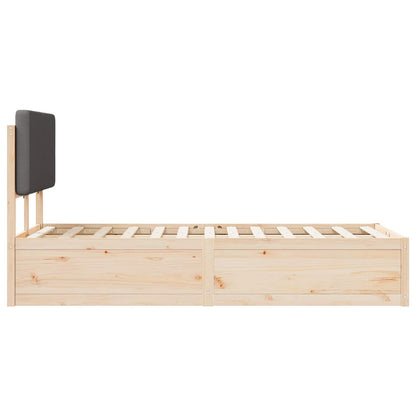 vidaXL Bettgestell mit gepolstertem Kopfteil Dunkelgrau 120 x 190 cm