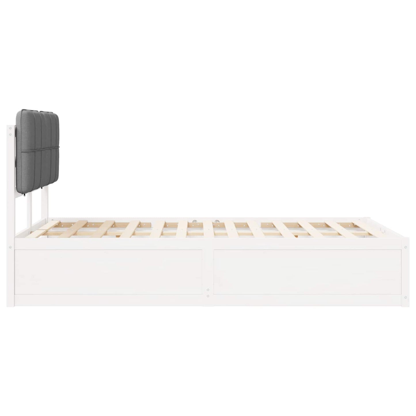 vidaXL Bettgestell mit gepolstertem Kopfteil Hellgrau 120 x 200 cm