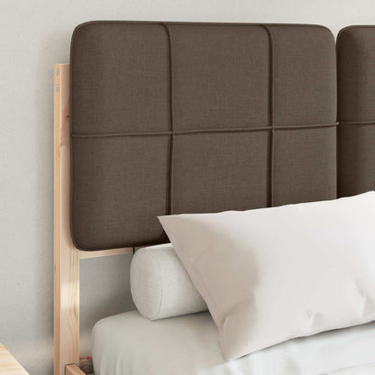 vidaXL Bettgestell mit gepolstertem Kopfteil Taupe 120 x 190 cm