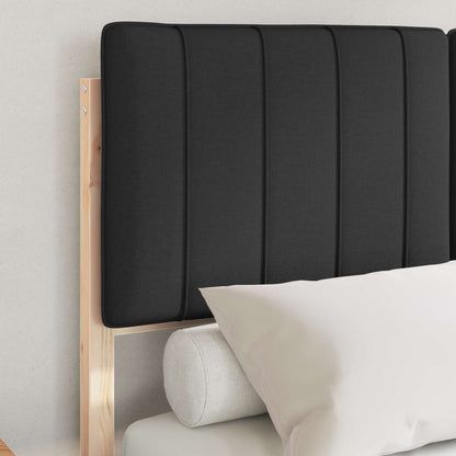 vidaXL Bettgestell mit gepolstertem Kopfteil Schwarz 120 x 200 cm