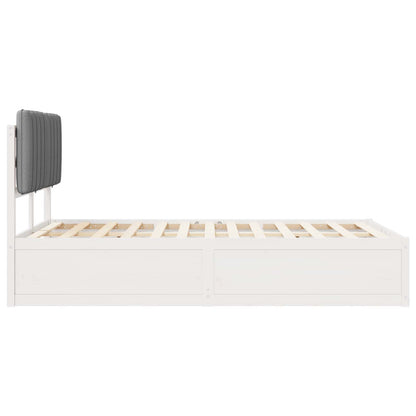 Bettgestell mit gepolstertem Kopfteil Hellgrau 120 x 200 cm