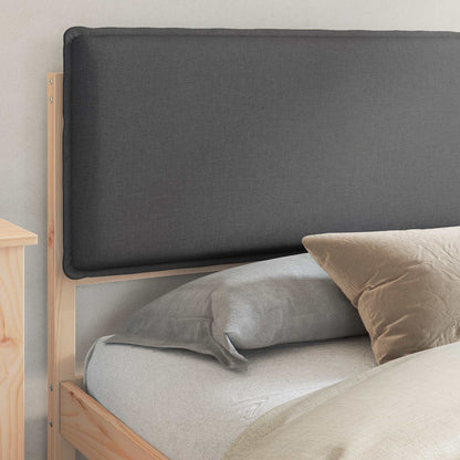vidaXL Bettgestell mit gepolstertem Kopfteil Dunkelgrau 200 x 200 cm