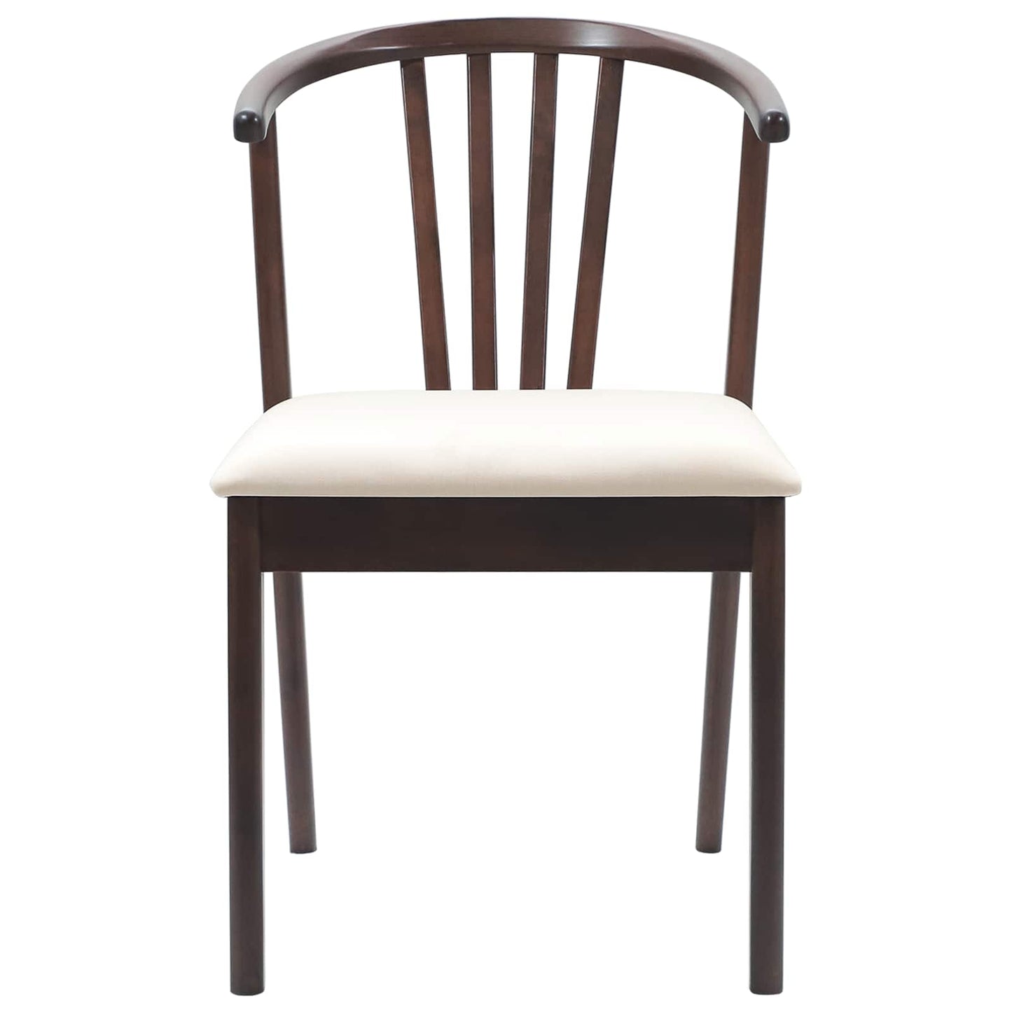 vidaXL Esszimmerstuhl 2 pcs Hellbraun und hell Solides Gummiholz