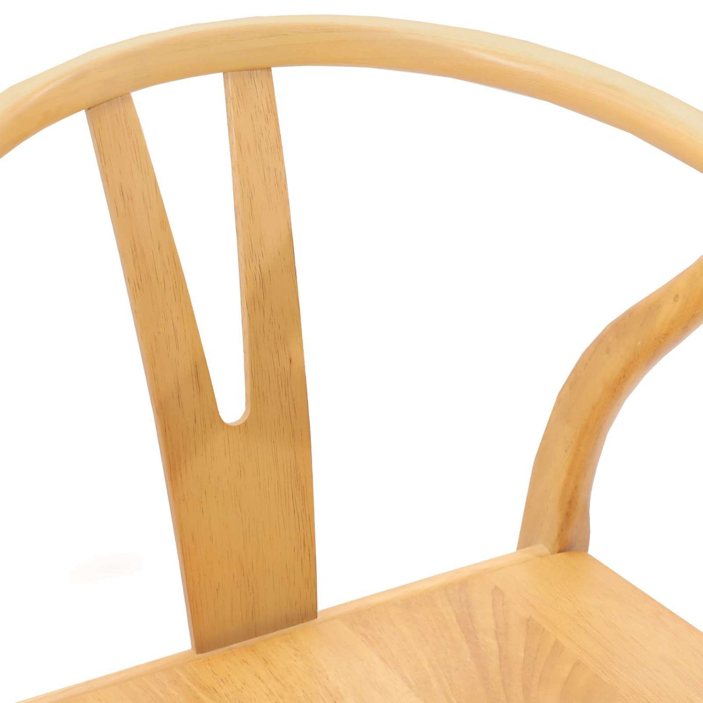 vidaXL Esszimmerstuhl 2 pcs Natur Massives Gummiholz