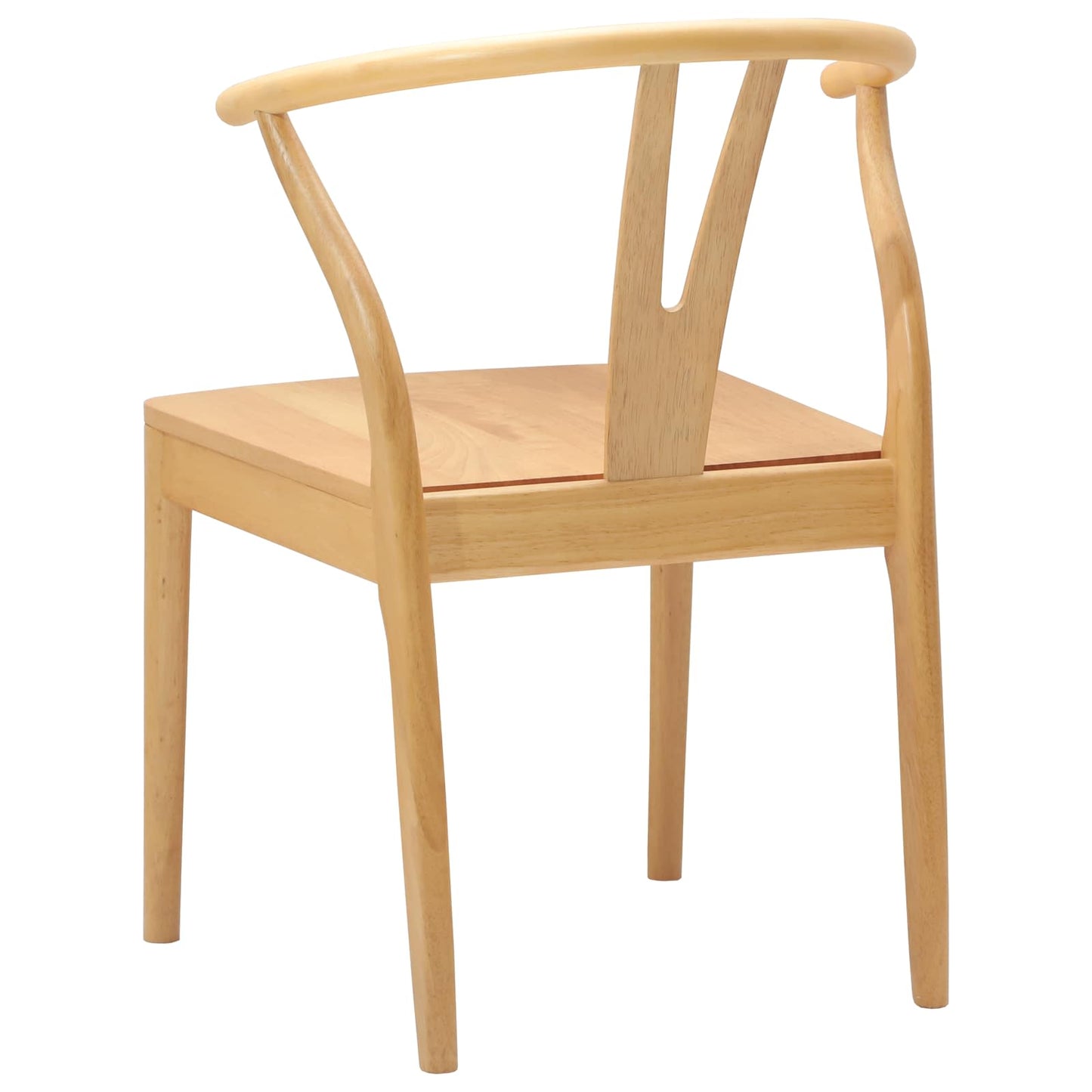vidaXL Esszimmerstuhl 2 pcs Natur Massives Gummiholz