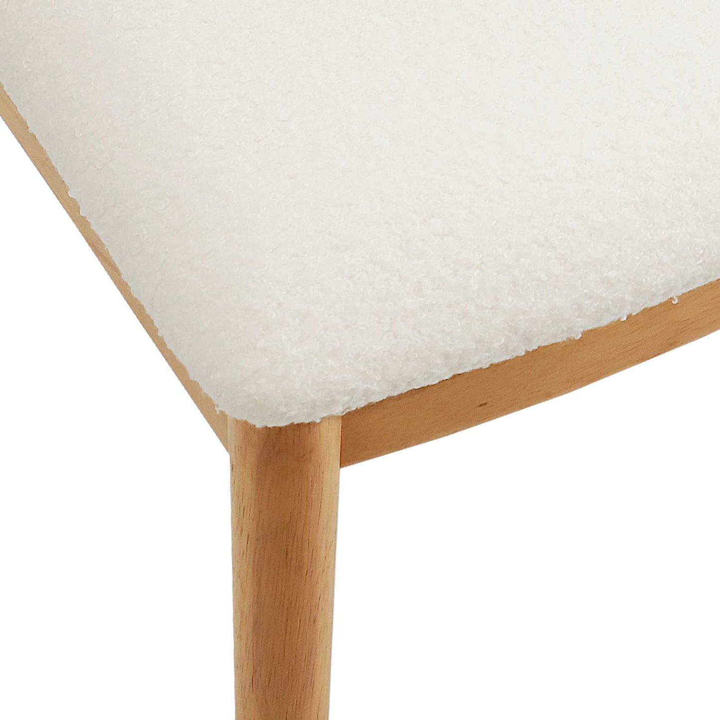 Esszimmerstuhl 2 pcs Natürlich und hell Massives Gummiholz