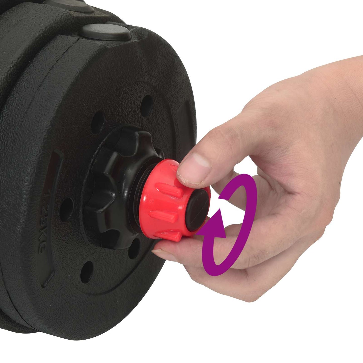 2-in-1 Kurzhantel Langhantel Set 30kg Schwarz und Rot