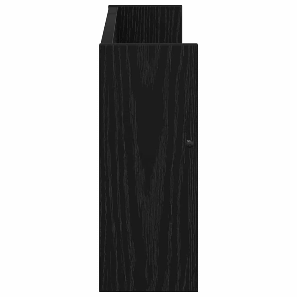 Magazinregal Schwarz Eichen-Optik 60 x 12 x 30 cm Holzwerkstoff