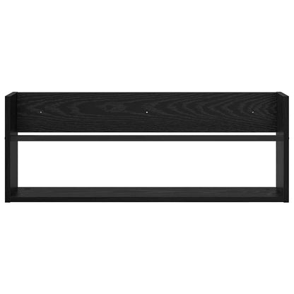 Magazinregal Schwarz Eichen-Optik 80 x 12 x 30 cm Holzwerkstoff