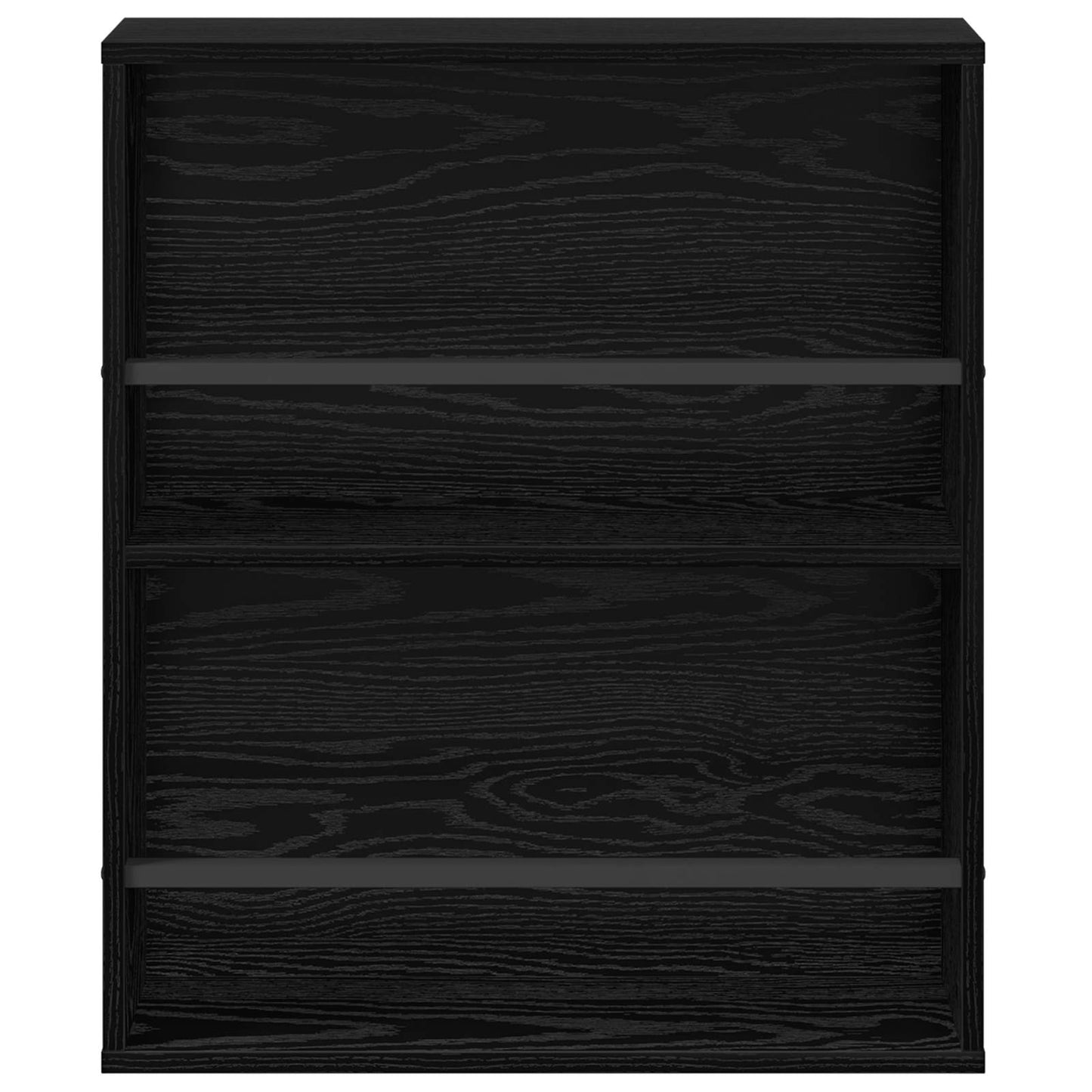 Magazinregal 2 pcs Schwarz Eichen-Optik 60 x 12 x 70 cm