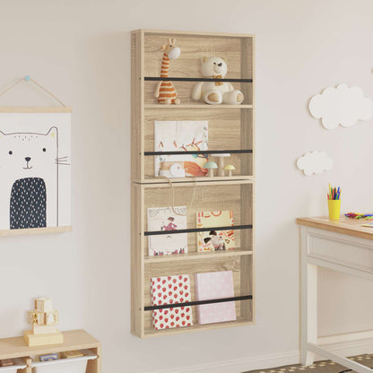 Magazinregal 2 pcs Sonoma-Eiche 60 x 12 x 70 cm Holzwerkstoff