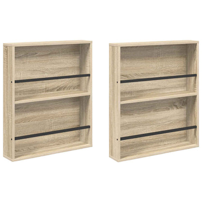 Magazinregal 2 pcs Sonoma-Eiche 60 x 12 x 70 cm Holzwerkstoff