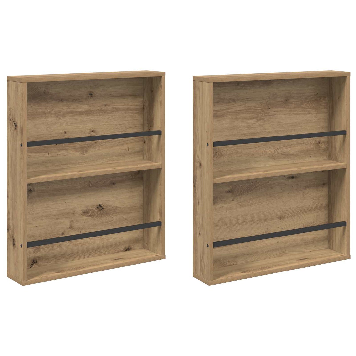 Magazinregal 2 pcs Artisan-Eiche 60 x 12 x 70 cm Holzwerkstoff