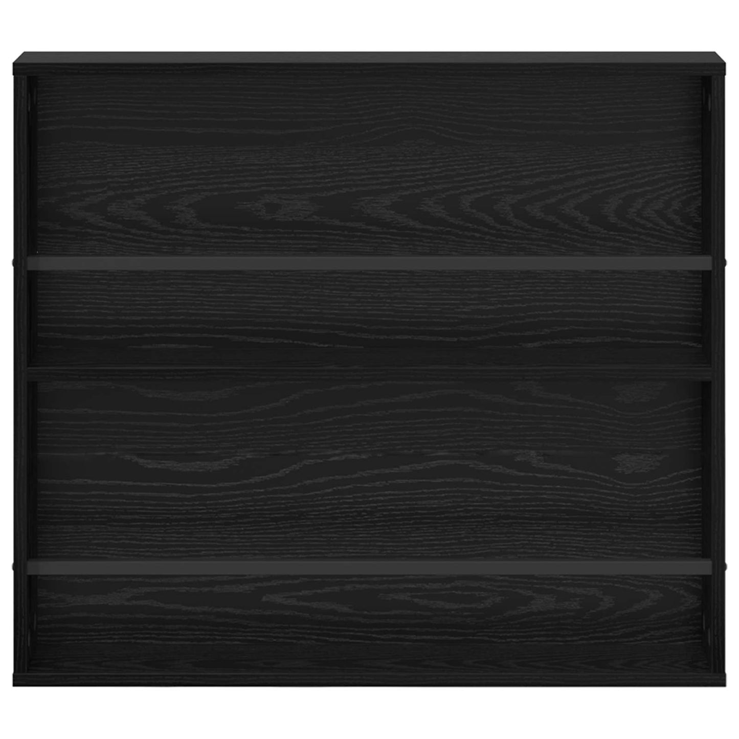 Magazinregal 2 pcs Schwarz Eichen-Optik 80 x 12 x 70 cm