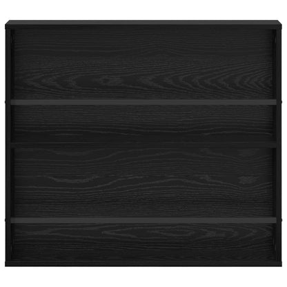 Magazinregal 2 pcs Schwarz Eichen-Optik 80 x 12 x 70 cm