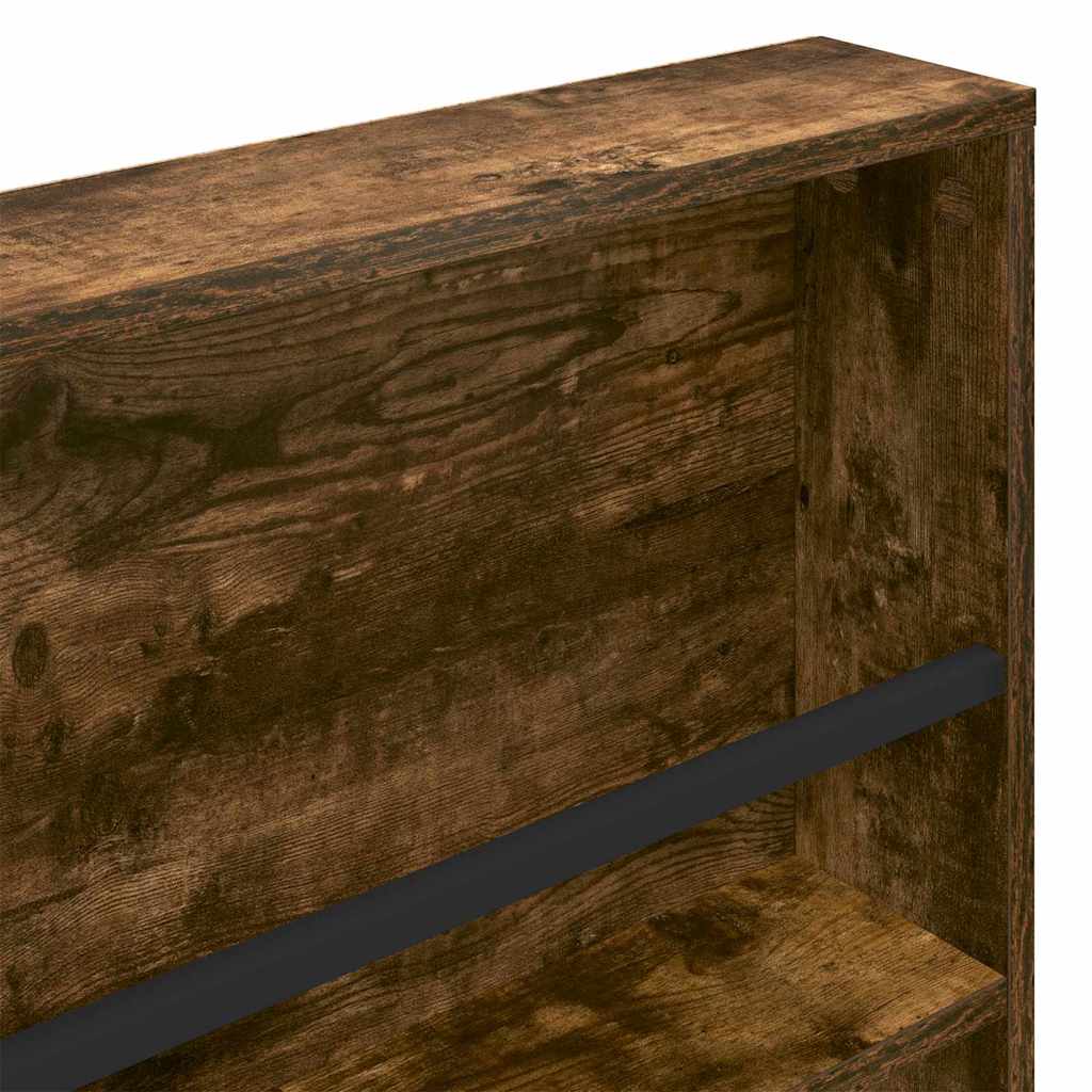 Magazinregal mit Regal 2 pcs Geräucherte Eiche 100 x 12 x 70 cm